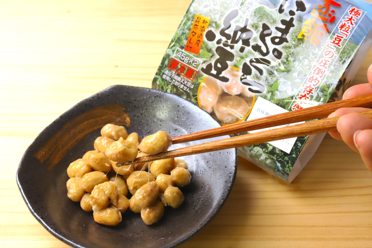 函館近郊産の「たまふくら」を使用した納豆。